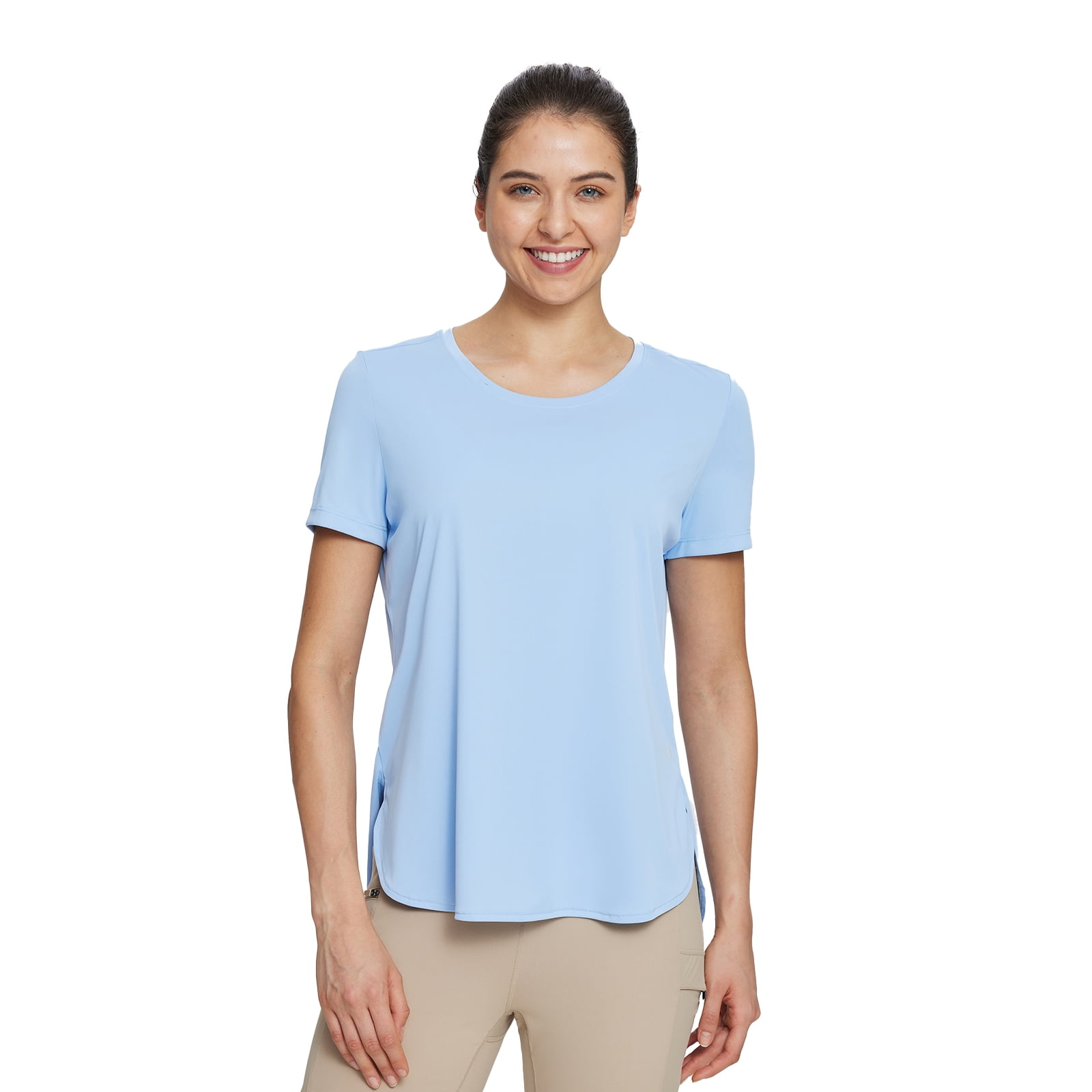Reel Life Women's Alaria Cloud Dye UV T-Shirt - Dusty Blue