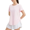 thumbnail image 1 of BALEAF Women's Short Sleeve Workout Tops Athletic Running Shirts Quick Dry T-Shirts Loose Fit Gym Yoga Tee UPF 50+ Light Pink XXL, 1 of 7