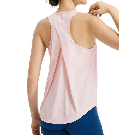 BALEAF Women's Workout Tops Racerback Sleeveless Running Athletic Tank Tops Quick Dry Shirts for Sports GYM Exercise Light Pink L