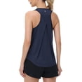 thumbnail image 1 of BALEAF Women's Workout Tops Racerback Sleeveless Running Athletic Tank Tops Quick Dry Shirts for Sports GYM Exercise Navy Blue M, 1 of 7