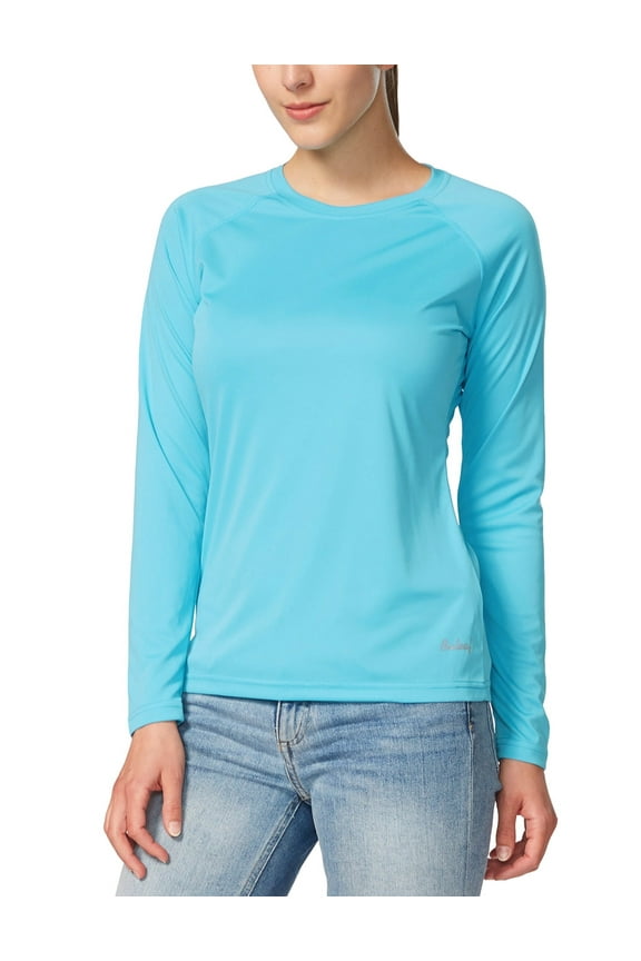 Womens Shirts Long Sleeve Tops UPF 50+ Sun Protection Shirts SPF UV Quick Dry Lightweight T-Shirt Outdoor Hiking Runing Fishing Blue Size M