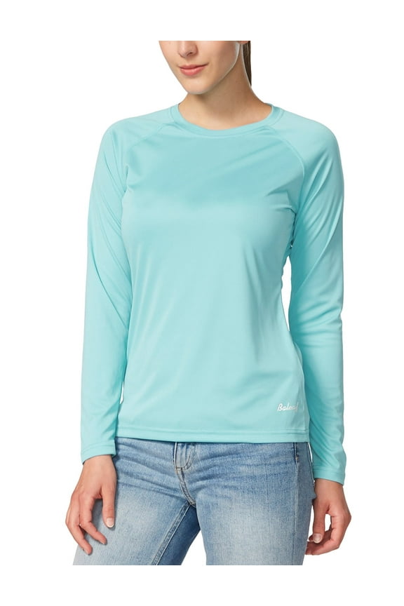 Womens Shirts Long Sleeve Tops UPF 50+ Sun Protection Shirts SPF UV Quick Dry Lightweight T-Shirt Outdoor Hiking Runing Fishing Light Green Size S