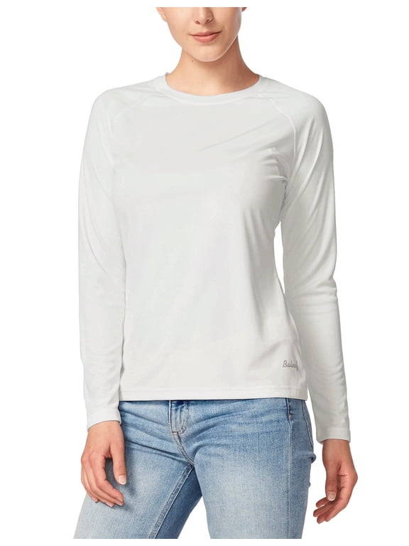 Womens Shirts Long Sleeve Tops UPF 50+ Sun Protection Shirts SPF UV Quick Dry Lightweight T-Shirt Outdoor Hiking Runing Fishing White Size XL