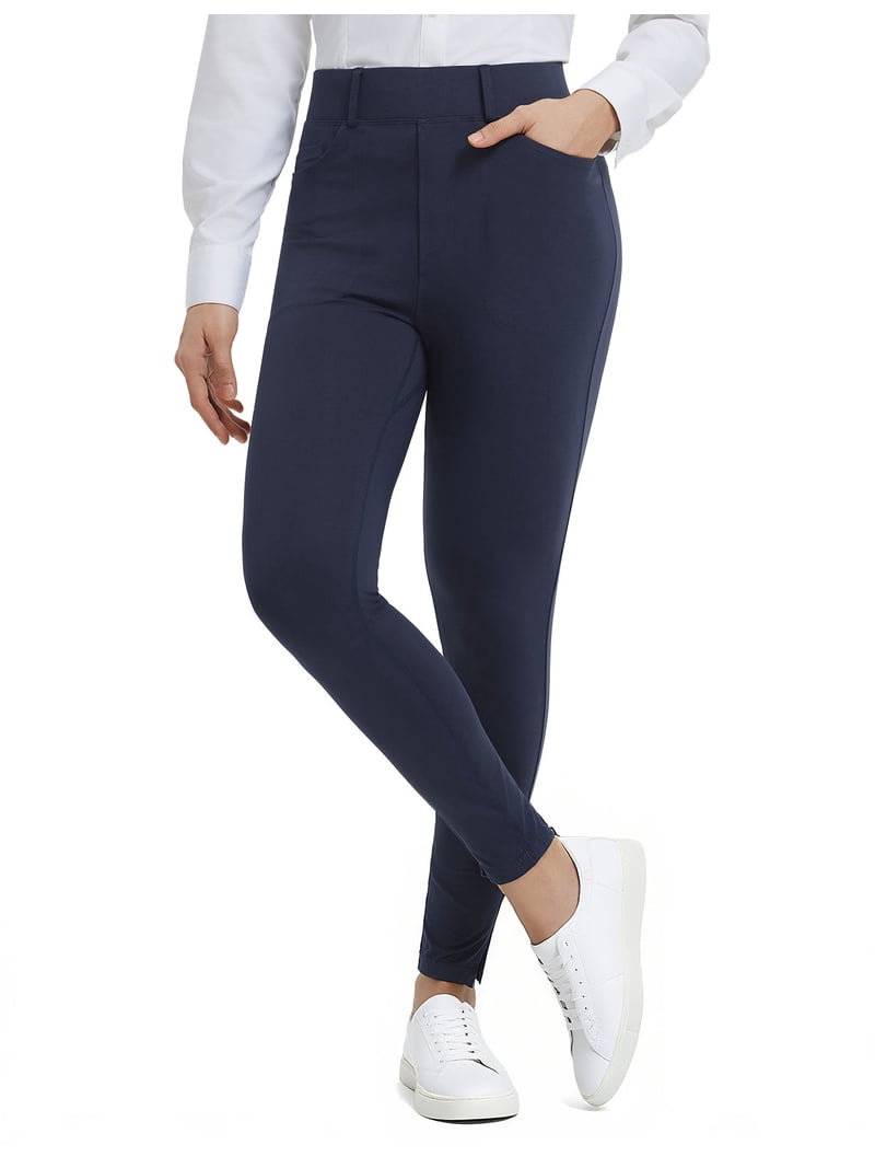 High-Waisted Yoga Pants | Office-Ready with Pockets - Baleaf Navy Blue / L High-Waisted Yoga Pants | Office-Ready with Pockets - Baleaf Navy Blue / L