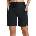 thumbnail image 1 of BALEAF Womens Swim Shorts Long 7" High Waisted Quick Dry Board Shorts Beach Shorts for Women with Linner Pockets Black XL, 1 of 7