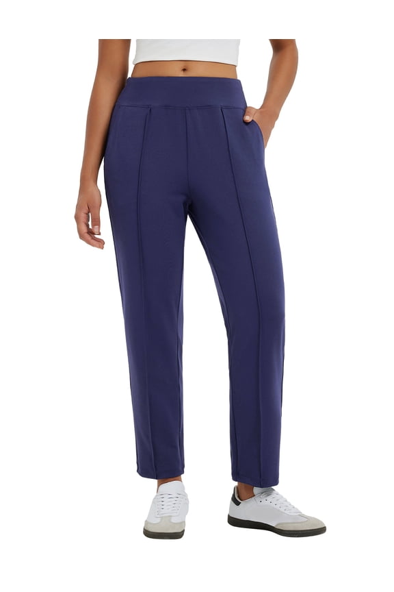 Womens Travel Pants Stretch Ankle Golf Pants with Pockets Comfy Petite Business Casual Dressy Work Slacks Navy Blue XS