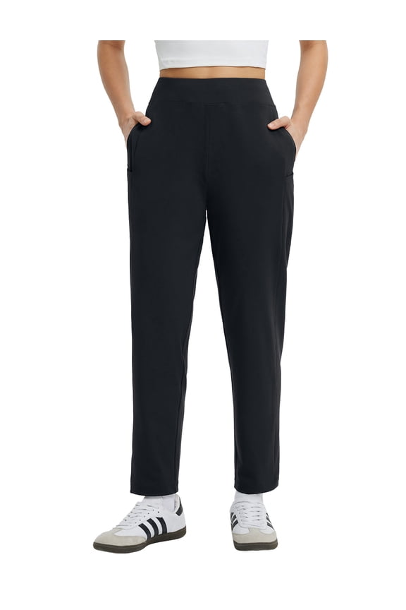 Womens Travel Pants with 6 pockets Work Lightweight Stretch Ankle Petite Dressy Casual Golf Busniess Slacks Black XS
