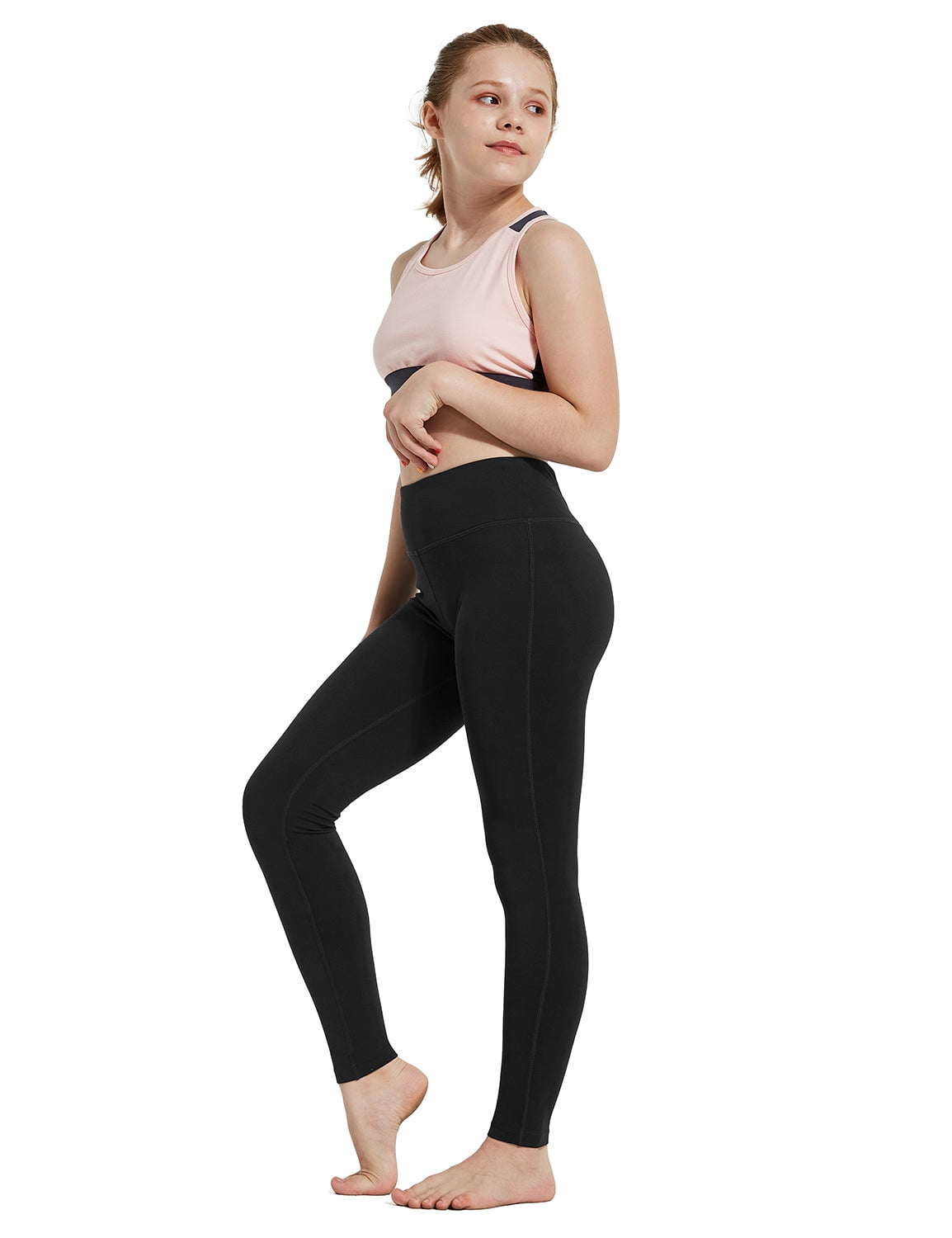 BALEAF Youth Girl's Athletic Dance Leggings Compression Pants