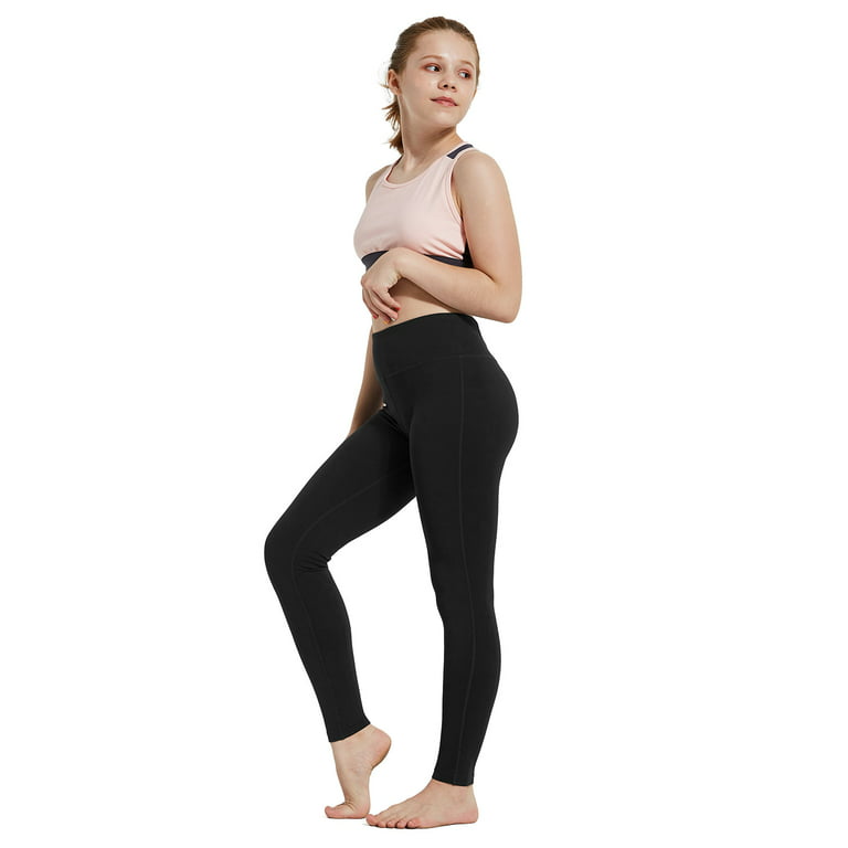 BALEAF Youth Girl's Athletic Dance Leggings Compression Pants