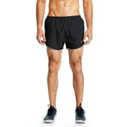 BALEAF s Athletic Shorts 3'' Inseam Running Gym Bodybuilding Shorts Sports Active Training Fitness Exercise Jogging with Brief Pocket Black XL
