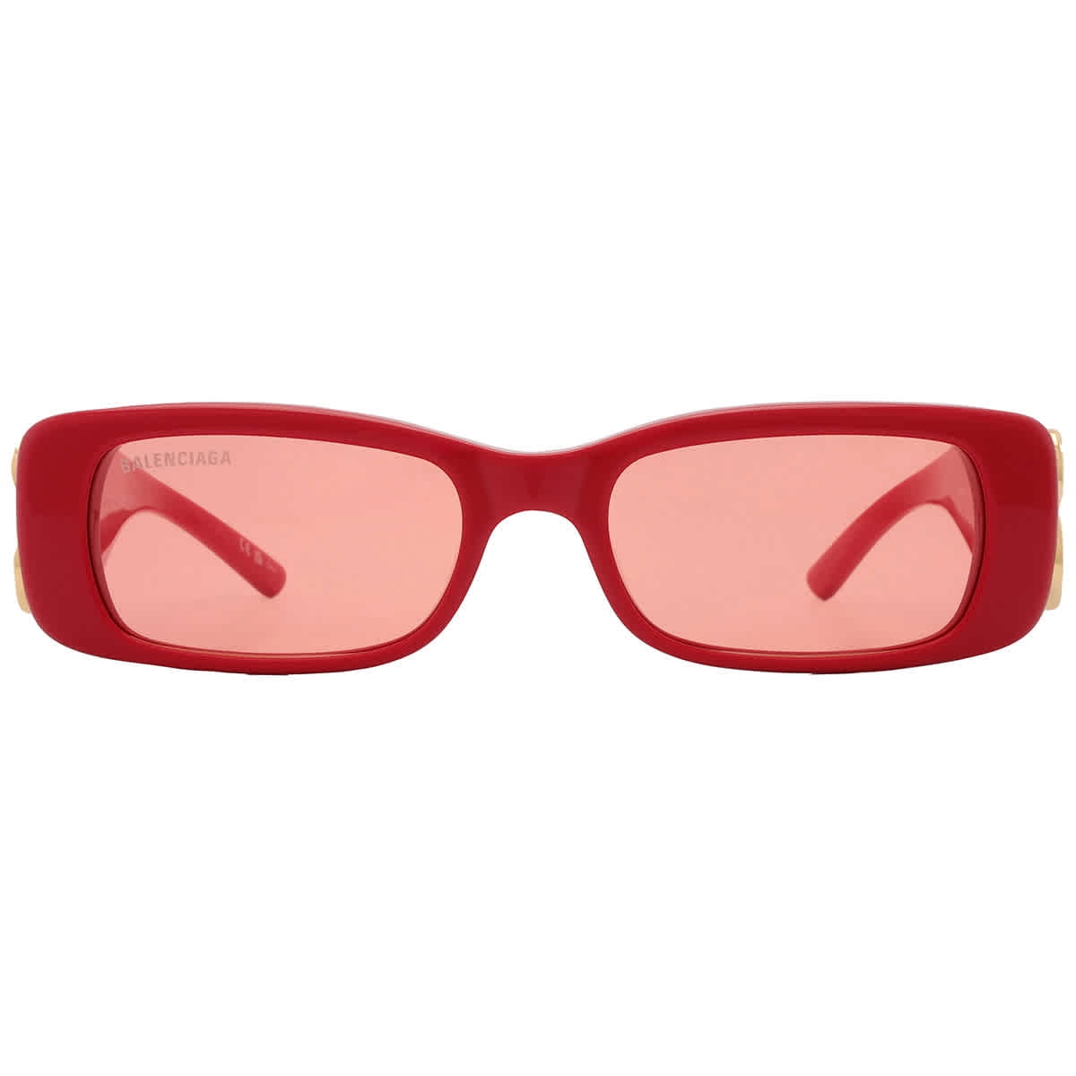 サングラス BALENCIAGA SS25 Woman SUNGLASSES (BB0096S 003 RED) Balenciaga Ladies Sunglasses, Red Rectangular Acetate Frame