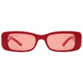 thumbnail image 1 of BALENCIAGA BB0096S 003 Rectangular Squared Red Gold 51 mm Women's Sunglasses, 1 of 5