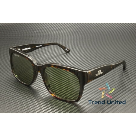 BALENCIAGA BB0212S 002 Rectangular Acetate Havana Green 56 mm Unisex Sunglasses