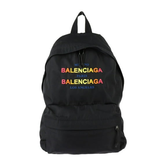 Pre-Owned BALENCIAGA Explorer Backpack 503221 Nylon Canvas Black Multicolor (Good)