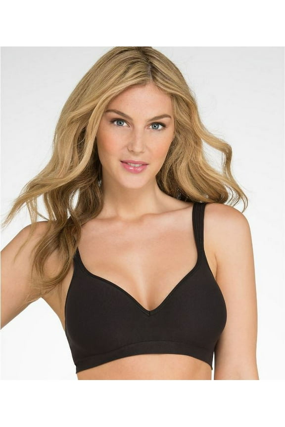 BLACK COMFORT REVOLUTION WIRE-FREE BRA, SIZE US 38DD NWOT