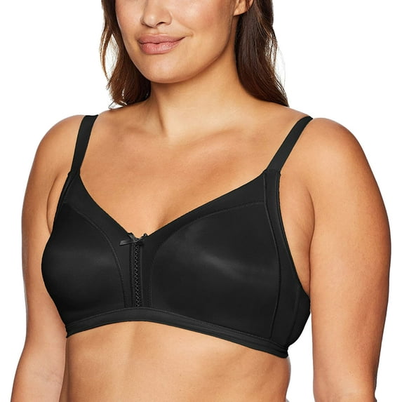BALI Black Double Support Soft Touch Wirefree Bra, US 36B, UK 36B, NWOT