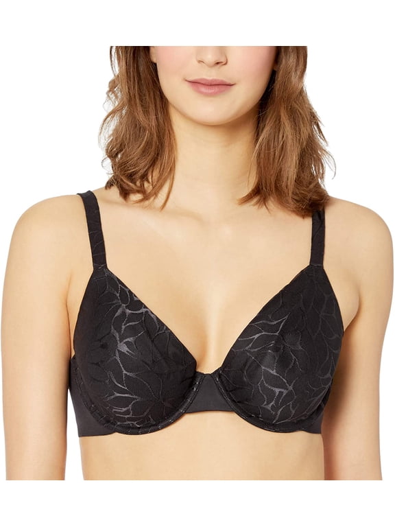 Black Lace Beauty Lift No Show Support Underwire Bra, US 36D, UK 36D, NWOT