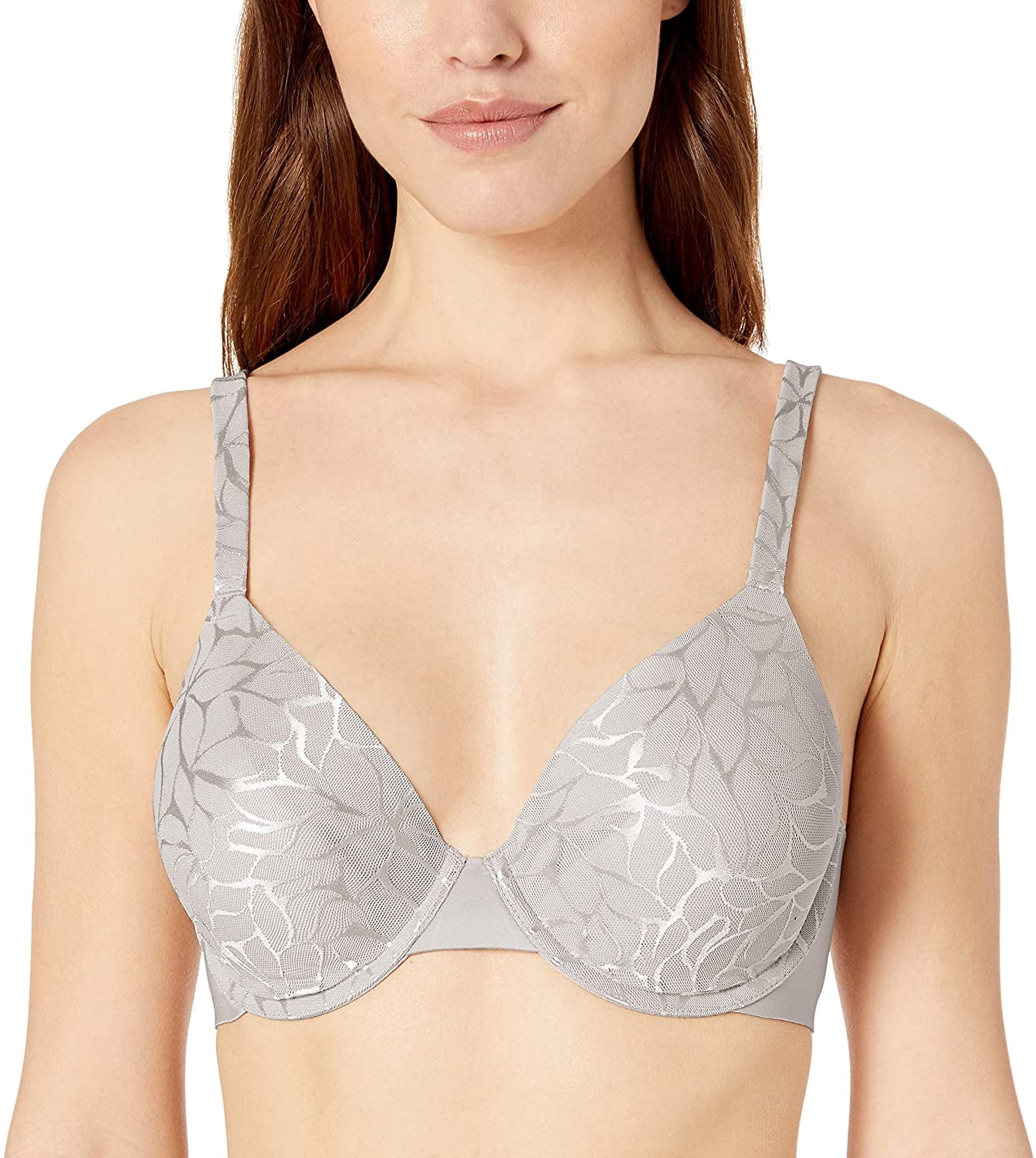 BALI Crystal Grey Lace Beauty Lift Invisible Support Bra, US 38DD, UK 38DD, NWOT