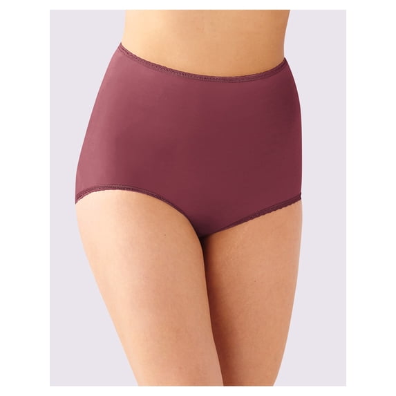 BALI Intimates Burgundy Full Coverage Underwear Briefs 3XL