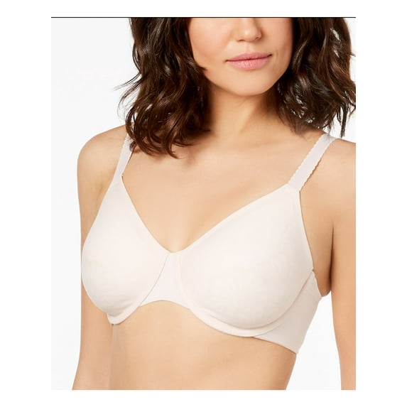 BALI Intimates Pink Lift Moderate Coverage Smoothing Adjustable Elastic Straps Underwire Bra 34C
