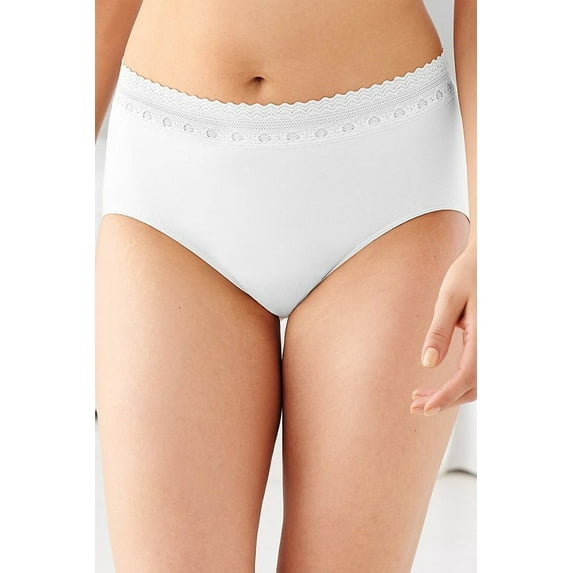 BALI Intimates White Underwear Briefs 6-7
