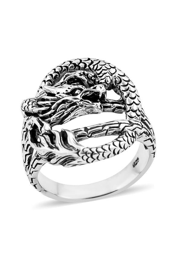 BALI LEGACY 925 Sterling Silver Dragon Ring for Women Jewelry Size 8 6.75 Grams Birthday Christmas Gifts