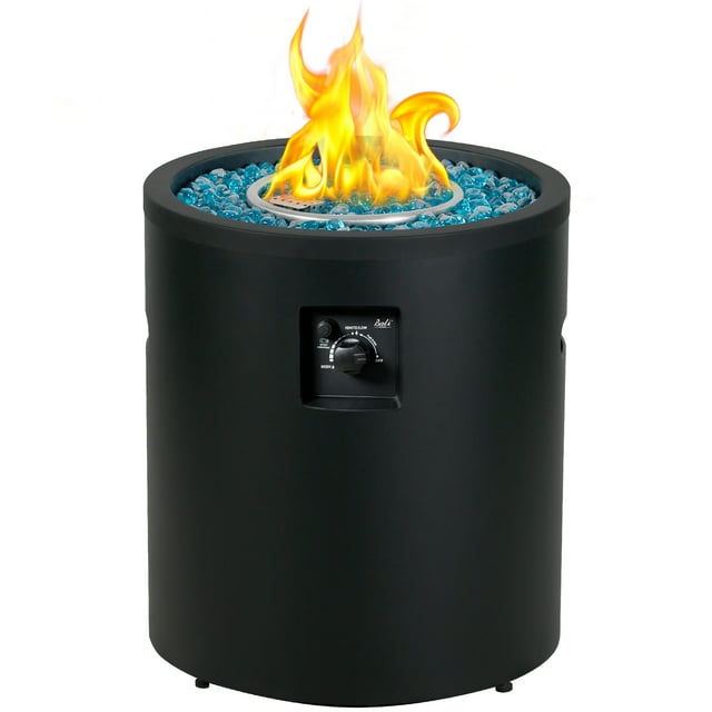 "BALI OUTDOORS 23"" Round Gas Fire Pit, 50,000BTU Propane Fire Column