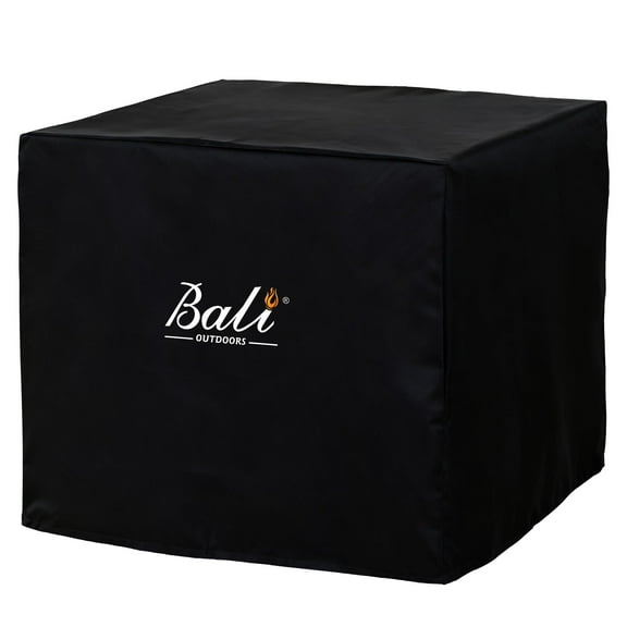 BALI OUTDOORS 32 Inch Square Patio Fire Pit Table Cover, Heavy Duty, Waterproof and Weather Resistant Oxford Fabric Cover, Black