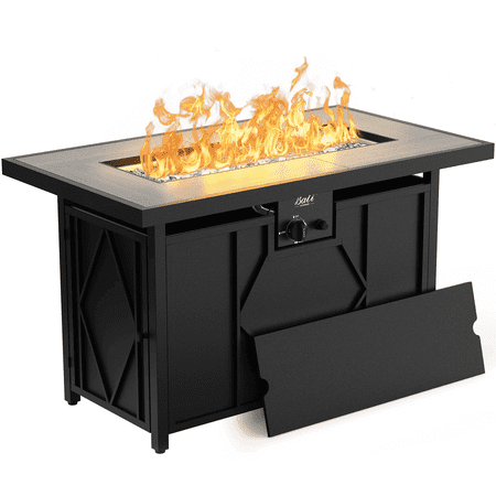 BALI OUTDOORS 42 in. 60,000 BTU Propane Gas Fire Pit Table Rectangular Tile Tabletop