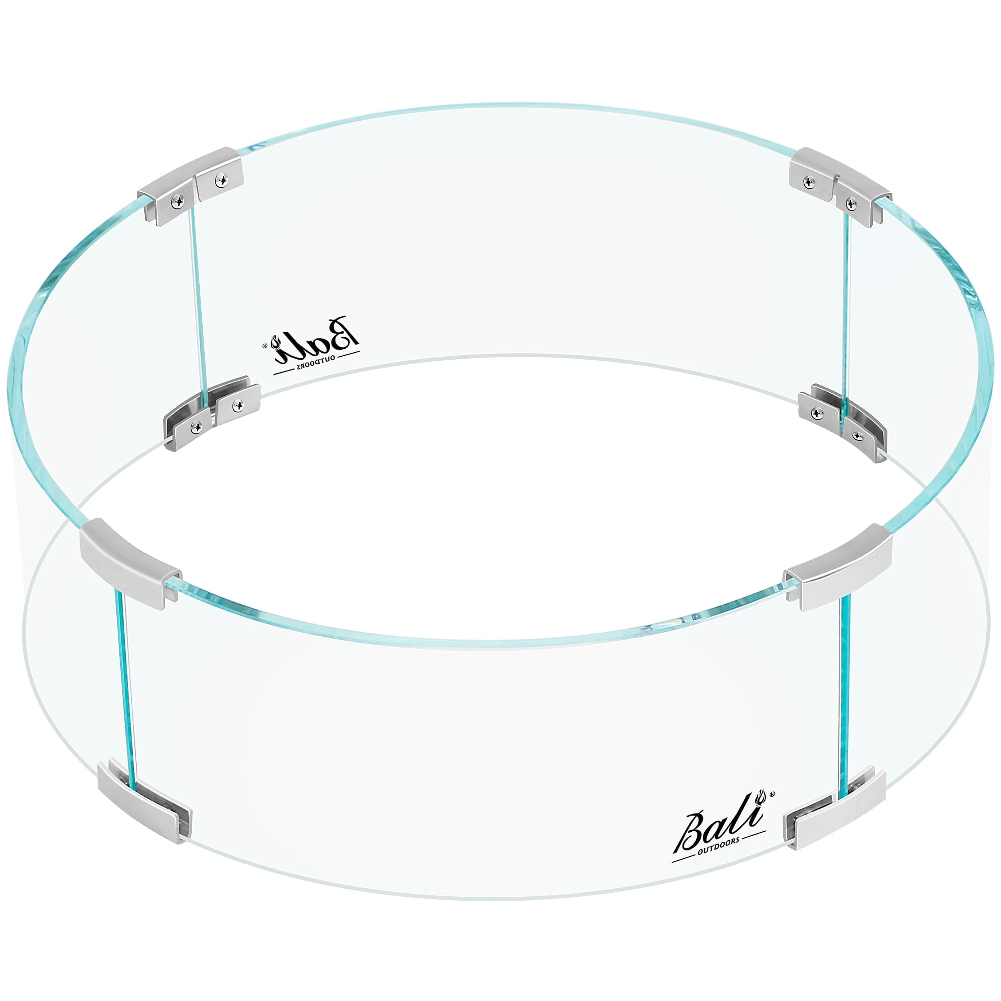 BALI OUTDOORS Round Fire Pit Glass Wind Guard 18.5 x 18.5 x6 Inch Fits