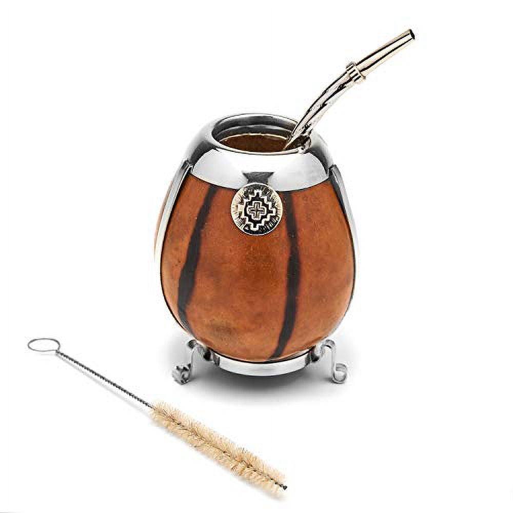 Mate Gourd Cup - Buy Mate Gourd Cup with German Silver Double Ring