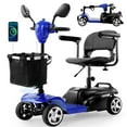 thumbnail image 1 of 30 Miles Long Range 4 Wheel Electric Mobility Scooter with 350W Motor, Foldable Mobility Scooter for Adults/Seniors, 300LBS Capacity, Cup Holder, USB Port, Compact & Portable for Elderly,Blue, 1 of 13