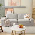 thumbnail image 1 of BALICHUN 88.58" Modern Sofas Couches for Living Room, Loveseat Sofas & couches with Removable Sofa Cushion and Detachable Sofa Cover, Solid Wood Frame and Serpentine Spring,Easy to Install(LightGrey), 1 of 8