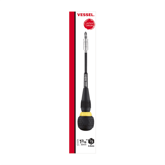 BALL GRIP Ratchet Interchangeable Screwdriver with 10 PC. Bit Set