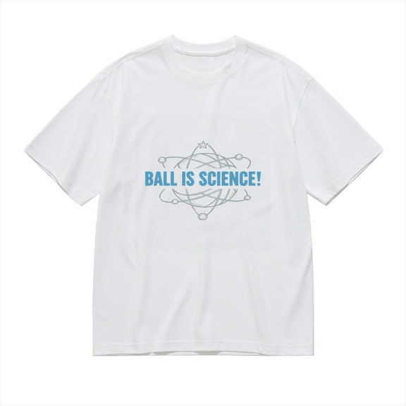 BALL IS SCIENCE,Atomic Structure Print, Vintage T Shirt, Cotton T-Shirt for Men, 23666310,3XL