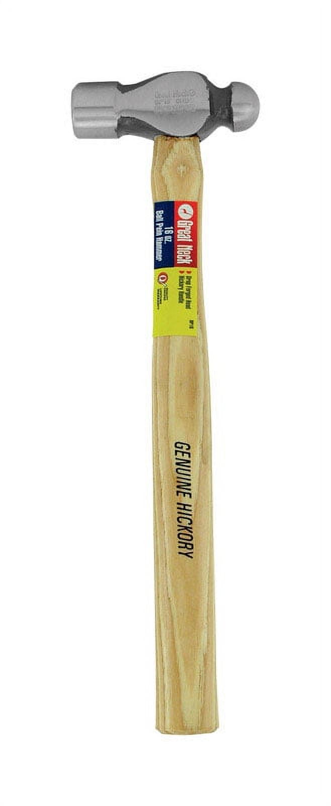 16 oz Hickory Wood Handle Ball Peen Hammer Set