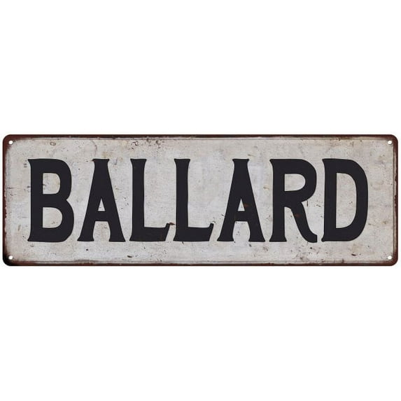 BALLARD Vintage Look Gift Rustic Chic Metal Sign 6x18 206180036722