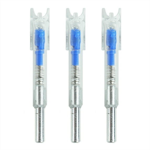 Ballista 6mm Lighted Nocks - High Visibility LED, Long Battery Life - 3-Pack - Blue