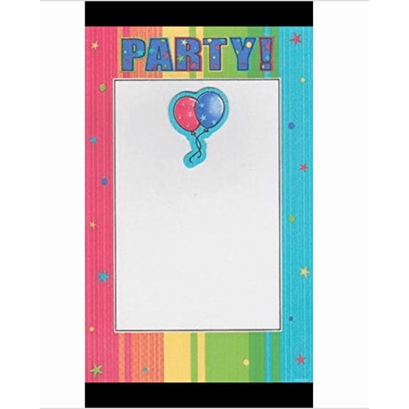 BALLOON PARTY INVITATIONS Birthday Celebration Rainbow Pride Printable NEW