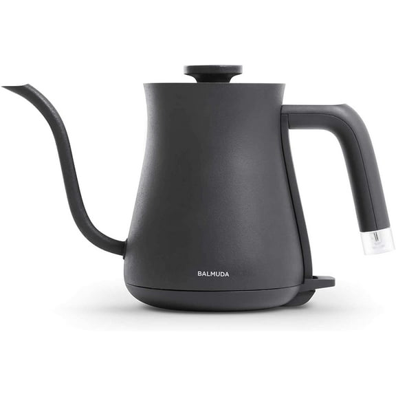 BALMUDA The Kettle | Electric Gooseneck Kettle | Lightweight | Stainless Steel | 0.6L (20fl oz) Capacity | Neon Light Indicator | Perfect for Tea and Coffee | US Version | Black