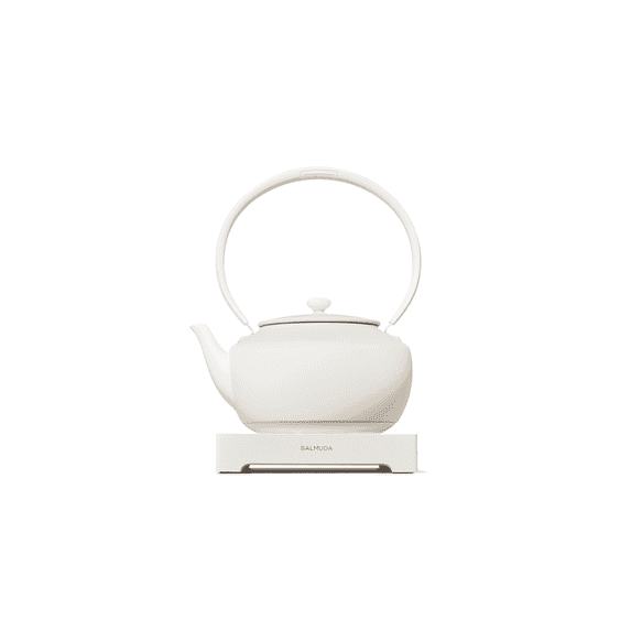 BALMUDA MoonKettle | Electric Kettle with Temp Control (122°F - 212°F) | HOLD & Keep Warm | 900ml (30 fl oz) | Soothing Ambient Light & Sound | Precision Pour Spout | White