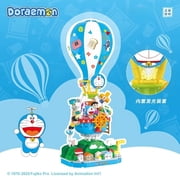 BALODY Building Blocks Crayon Shin Chan Doraemon Hot Air Balloon Model Small Particle Splicing Movable Toy Ornament Gift