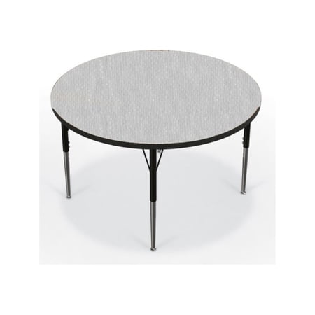 Activity Table - 42" Round - Gray Nebula Top Surface - Black Edgeband