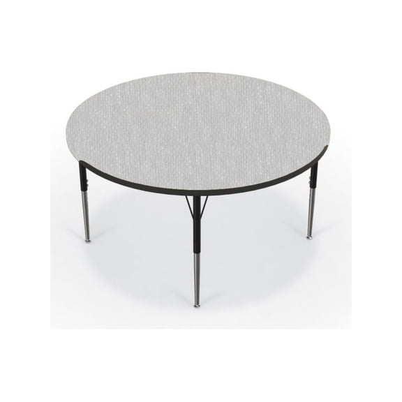 BALT Activity Table - 48" Round - Gray Nebula Top Surface - Black Edgeband