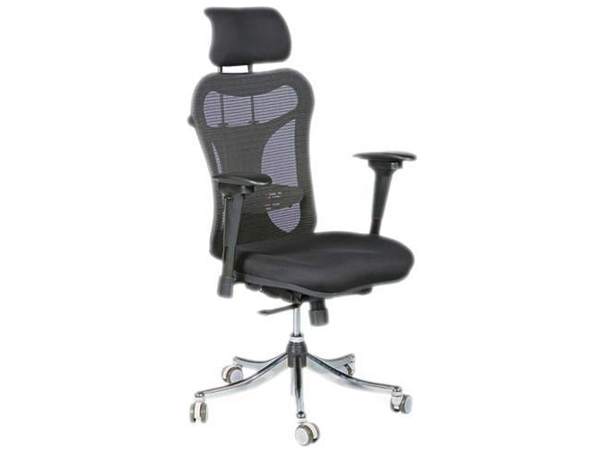 BALT Ergo Ex Executive Office Chair, Mesh Back/Upholstered Seat, Black/Chrome - image 1 of 5
