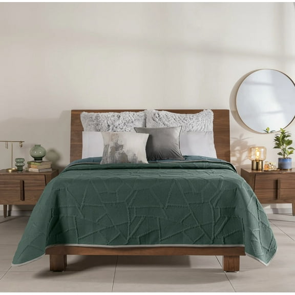 BALTICO GREEN COLOR SPECIAL FABRIC ULTRA SLIM REVERSIBLE COMFORTER 1 PCS KING SIZE