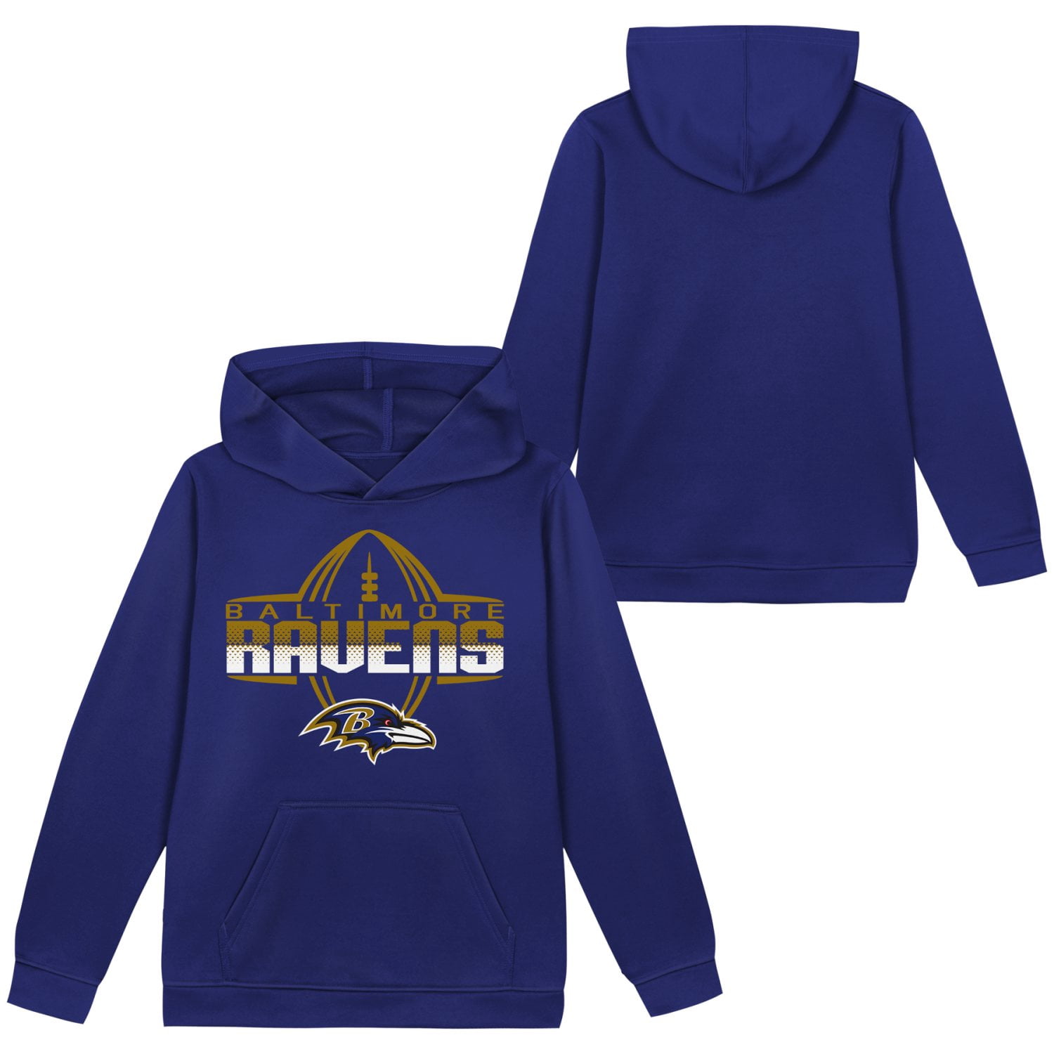 BALTIMORE RAVENS NFL Boys Hoodie Fleece Game Day Fan Apparel