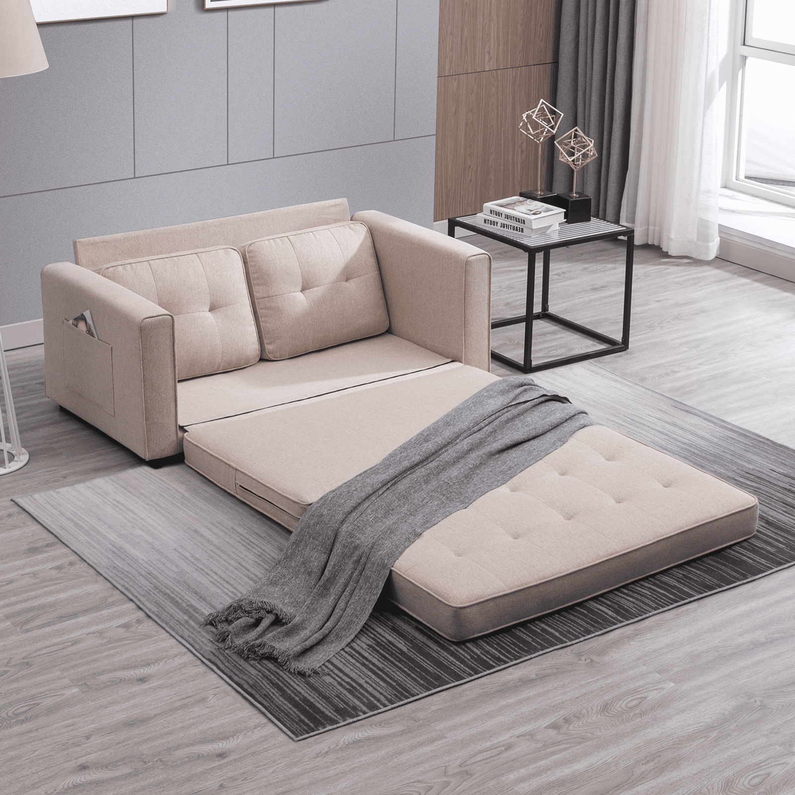 Buy BALUS Convertible Folding Sofa Bed, Beige at Ubuy Philippines
