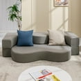 thumbnail image 1 of BALUS Full Size Convertible Futon Sofa Bed, Floor Sofa Bed Foldable, Foam Folding Mattress Sleeper, Cloth Fabrics Floor Couch Lounge Sleeper Bed for Living Room Bedroom Light Grey, 1 of 6