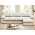 thumbnail image 1 of BALUS Large Sectional Sofa, 117'' L-Shaped Sofa with Ottoman, Oversize Modular Sofa for Living Room, Beige, 1 of 7